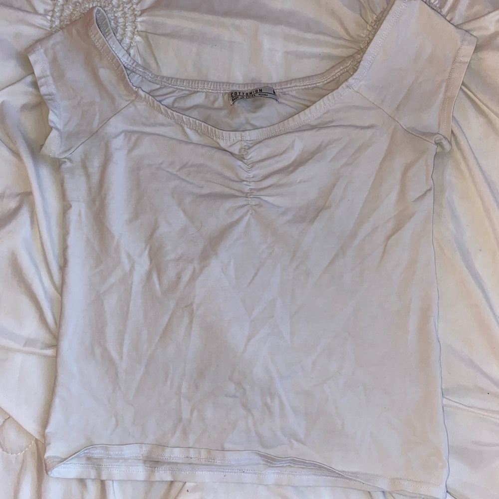 Cotton On white off the shoulder shirt